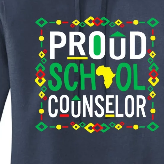 Proud Black School Counselor National School Counseling Week Cool Gift Women's Pullover Hoodie