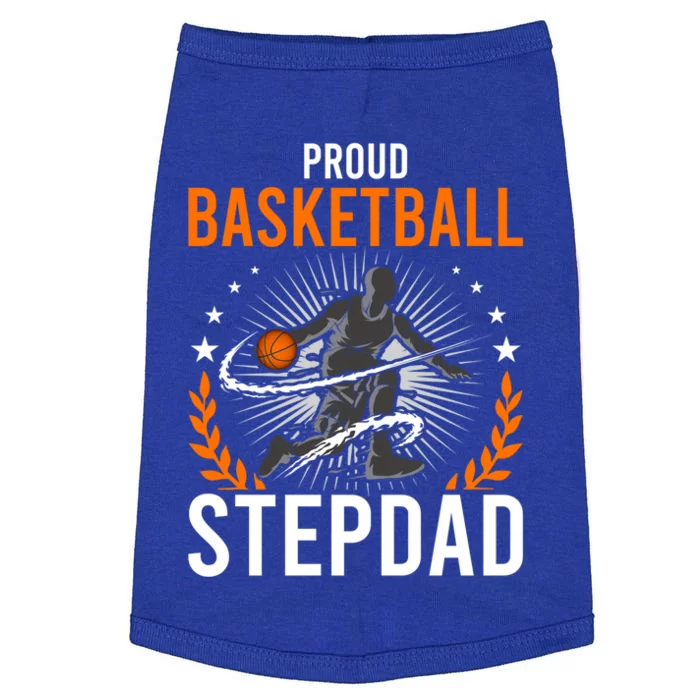 Proud Basketball Stepdad Stepdad Gift Doggie Tank