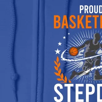 Proud Basketball Stepdad Stepdad Gift Full Zip Hoodie