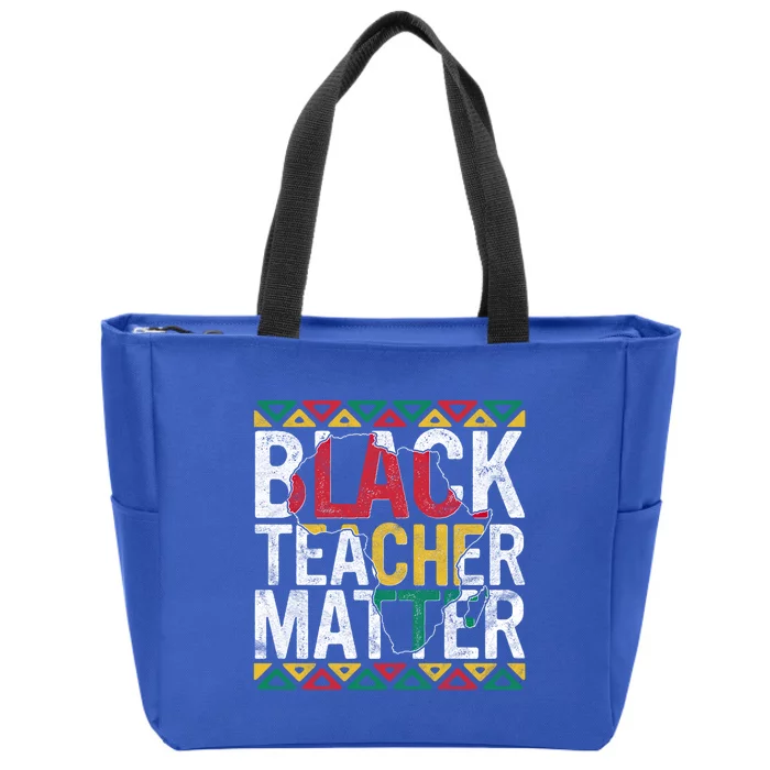 Pride Black Teacher Matter Gift History Month Educators Gift Zip Tote Bag