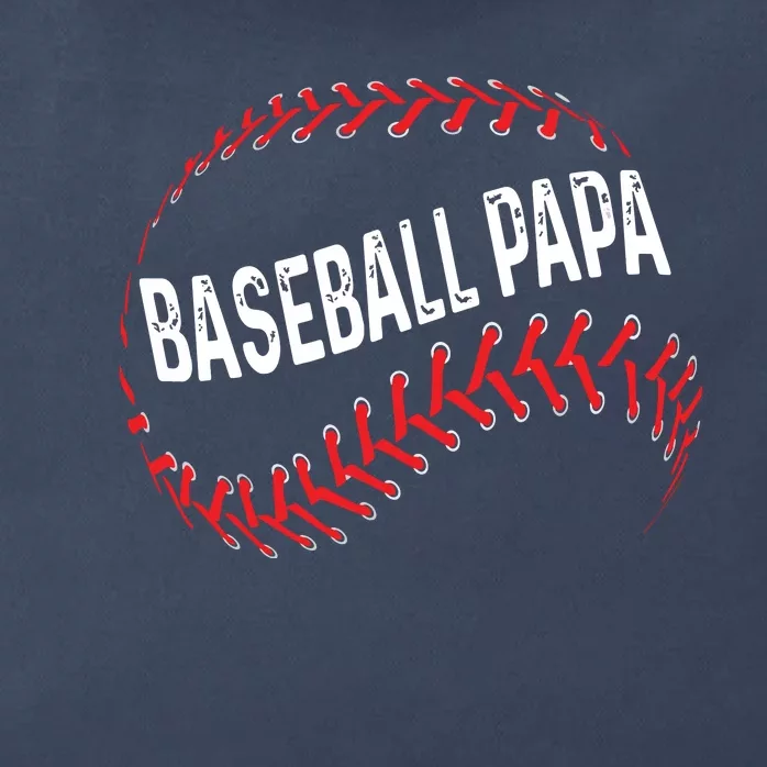 Papa Baseball Tee Grandson Funny Idea For Grandpa Zip Tote Bag