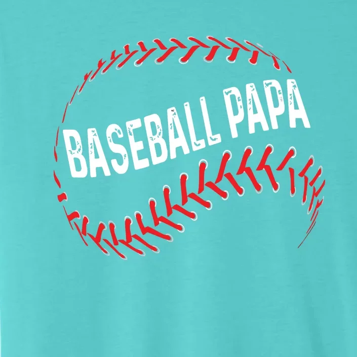 Papa Baseball Tee Grandson Funny Idea For Grandpa ChromaSoft Performance T-Shirt