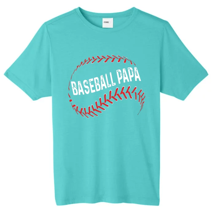 Papa Baseball Tee Grandson Funny Idea For Grandpa ChromaSoft Performance T-Shirt