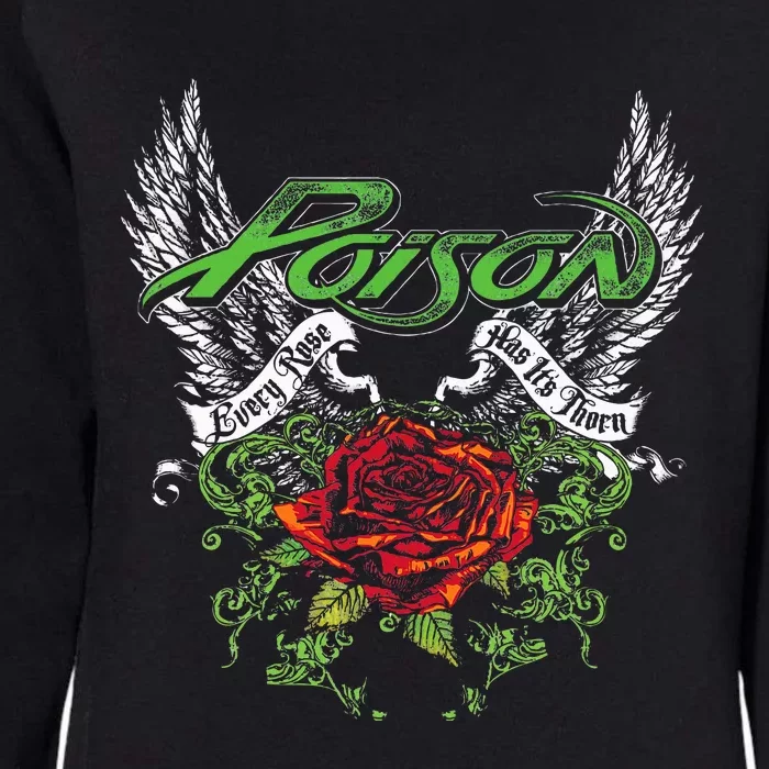 P.O.I.S.O.N Band Thorns & Wings Womens California Wash Sweatshirt