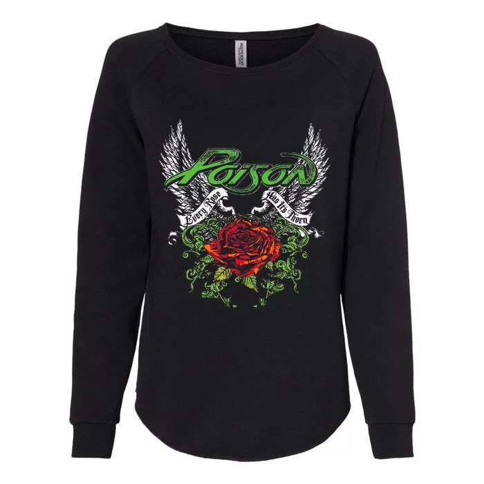 P.O.I.S.O.N Band Thorns & Wings Womens California Wash Sweatshirt