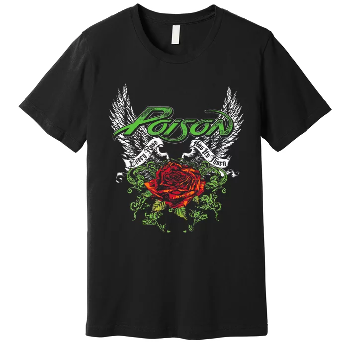 P.O.I.S.O.N Band Thorns & Wings Premium T-Shirt