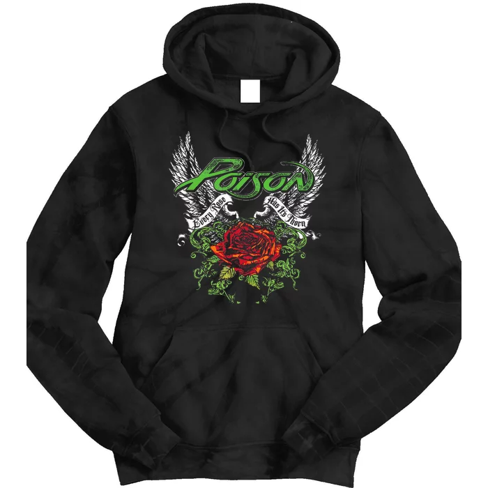 P.O.I.S.O.N Band Thorns & Wings Tie Dye Hoodie