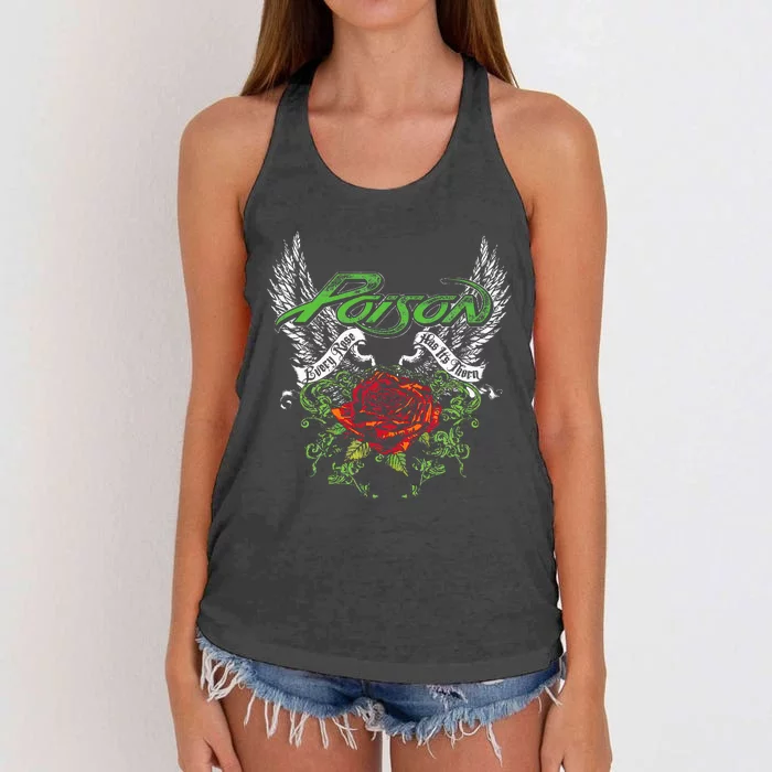 P.O.I.S.O.N Band Thorns & Wings Women's Knotted Racerback Tank