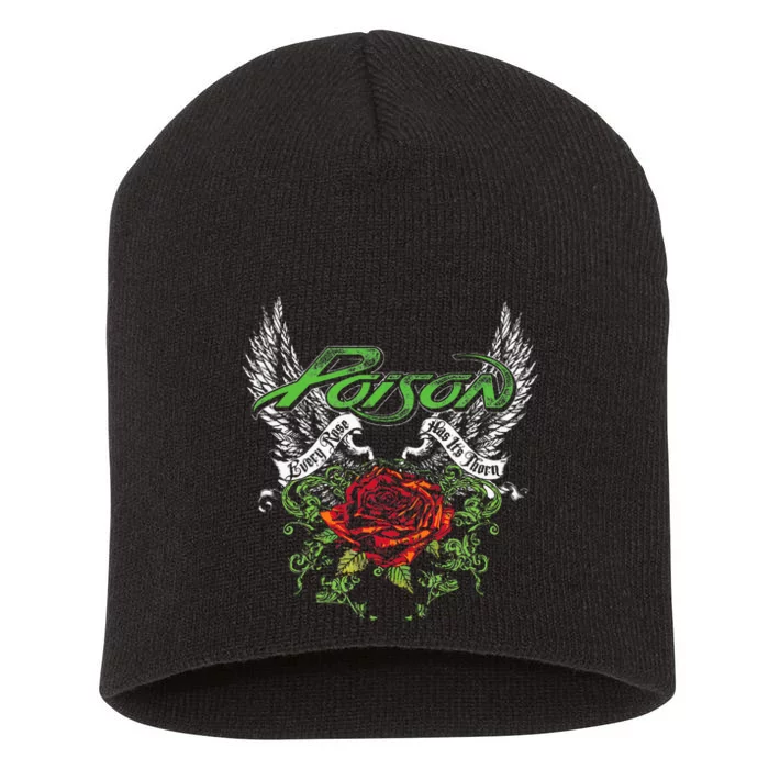 P.O.I.S.O.N Band Thorns & Wings Short Acrylic Beanie