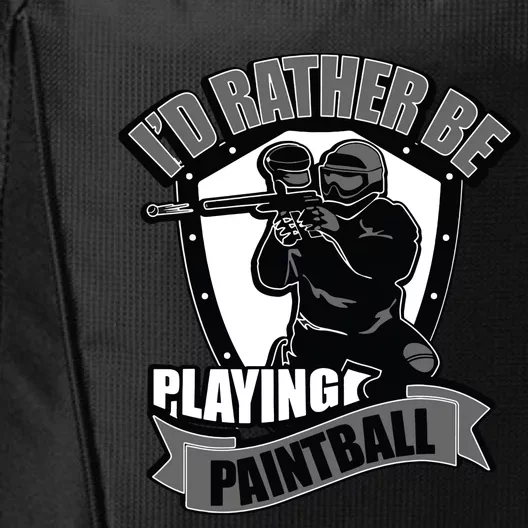 Paint Balling Tee I'd Rather Be Playing Paintball City Backpack