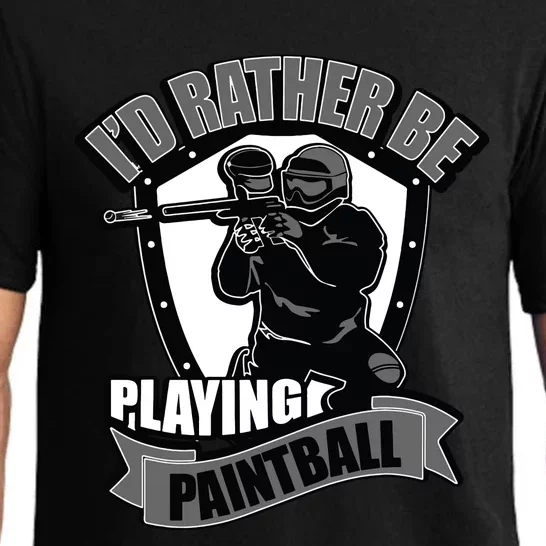 Paint Balling Tee I'd Rather Be Playing Paintball Pajama Set