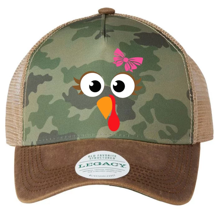 Pink Bow Thanksgiving Turkey Face Gift Legacy Tie Dye Trucker Hat