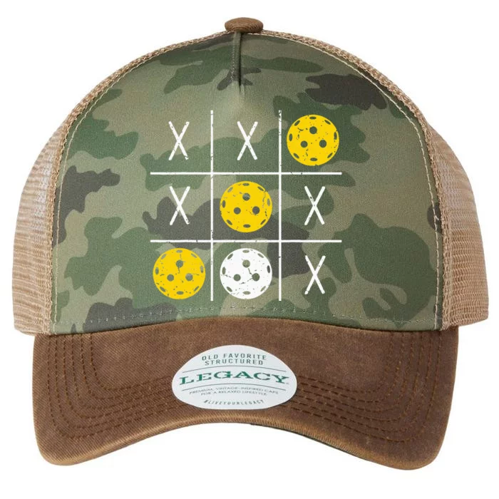 Pickleball Ball Tic-Tac-Toe Game XO-XO Funny Legacy Tie Dye Trucker Hat