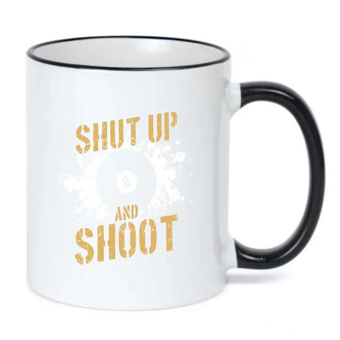 Pool Billiard Team Shut Up And Shoot Gift Black Color Changing Mug