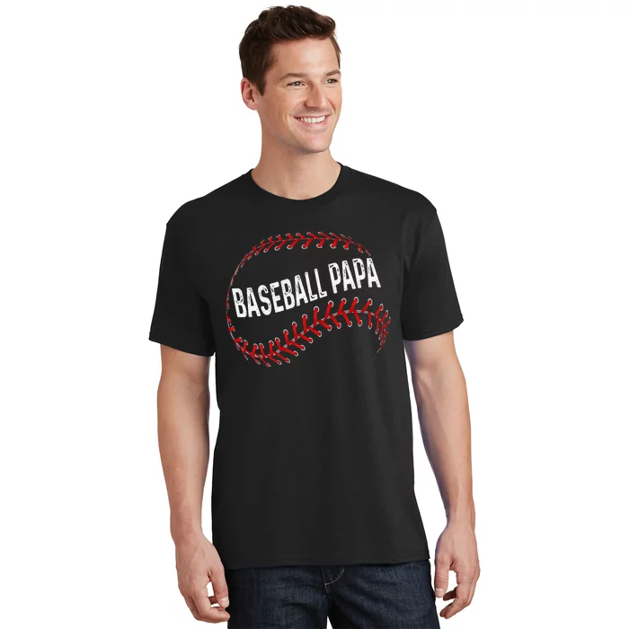 Papa Baseball Tee Grandson Funny Idea For Grandpa T-Shirt