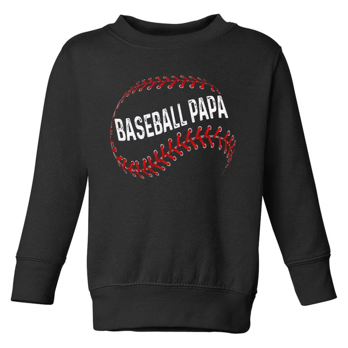 Papa Baseball Tee Grandson Funny Idea For Grandpa Toddler Sweatshirt