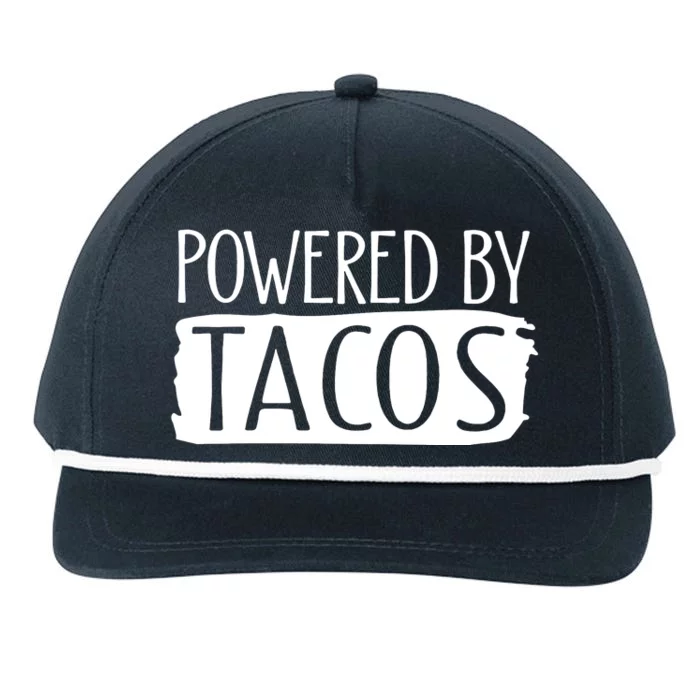 Powered By Tacos Snapback Five-Panel Rope Hat