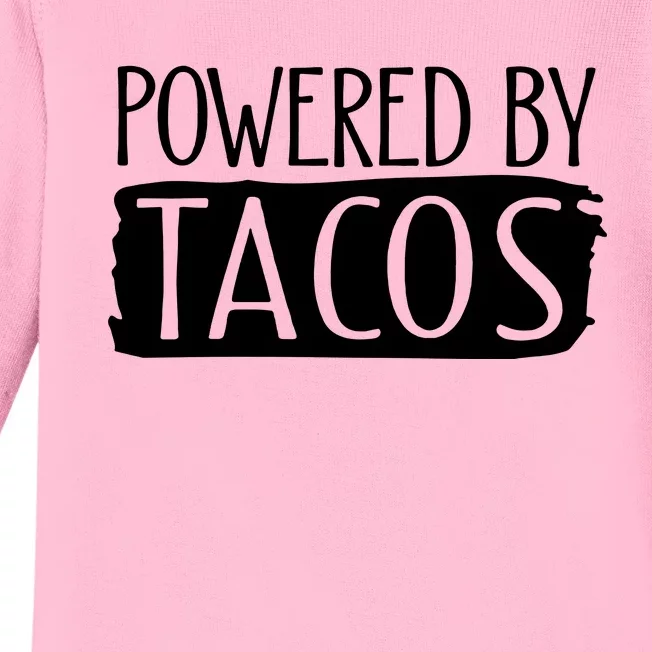 Powered By Tacos Baby Long Sleeve Bodysuit