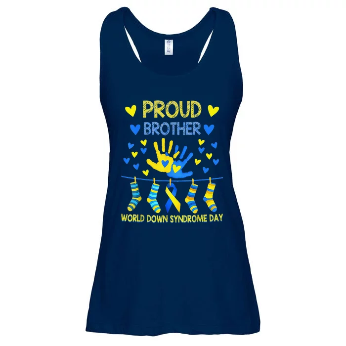 Proud Brother T21 World Down Syndrome Awareness Day Ribbon Ladies Essential Flowy Tank