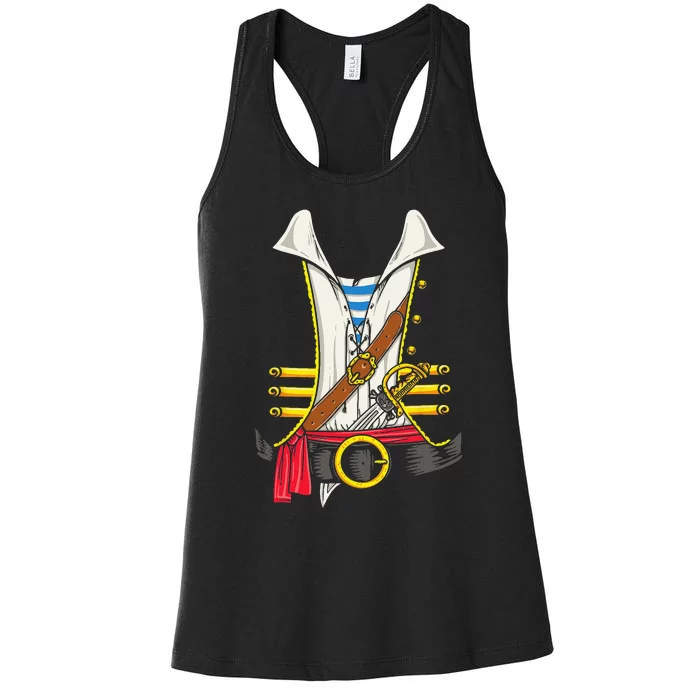 Pirate Buccaneer Theme Party Birthday Costume Cruise Gift Women's Racerback Tank