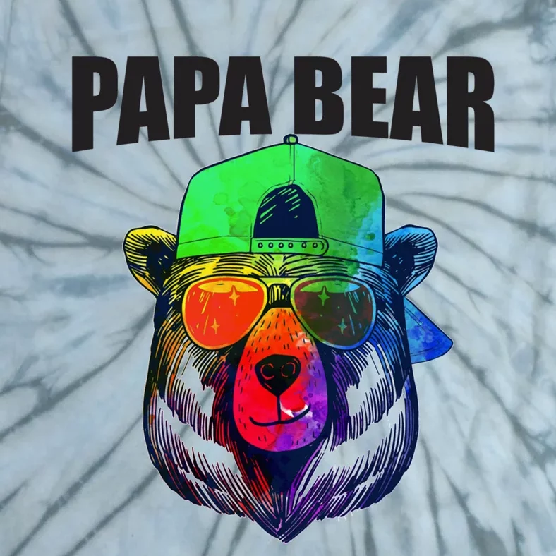 Papa Bear Tee Gift Tie-Dye T-Shirt