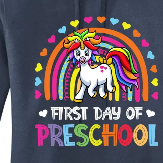 Preschool Back To School Great Gift Happy First Day Of Preschool Gift Women's Pullover Hoodie