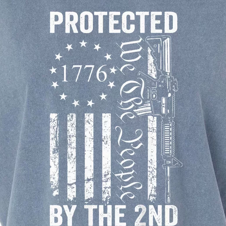 Protected By The 2nd Amendment We The People Pro Gun BACK Garment-Dyed Women's Muscle Tee