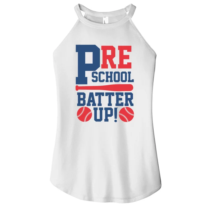 Preschool Back To School Preschool Batter Up Baseball Gift Women’s Perfect Tri Rocker Tank