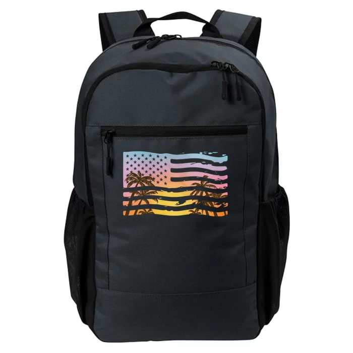 Patriotic Beach Usa Tropical Flag Daily Commute Backpack