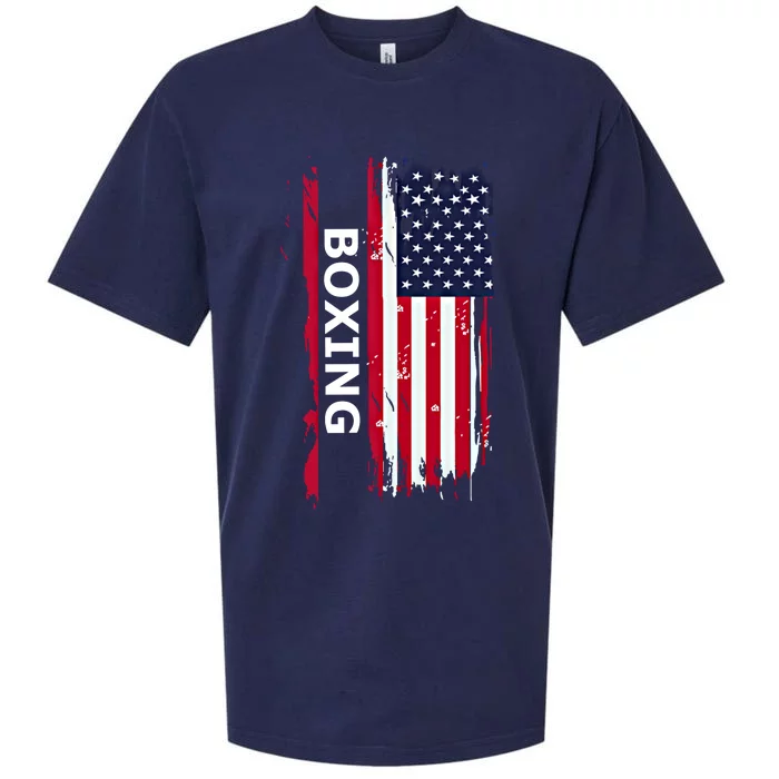 Patriotic Boxing Usa Flag Boxing Gift Black Small Sueded Cloud Jersey T-Shirt