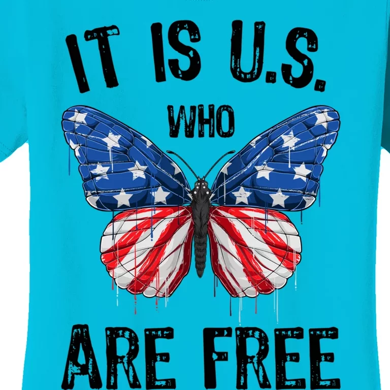 Patriotic Butterfly Usa American Flag 4th Of July Gift Women's T-Shirt