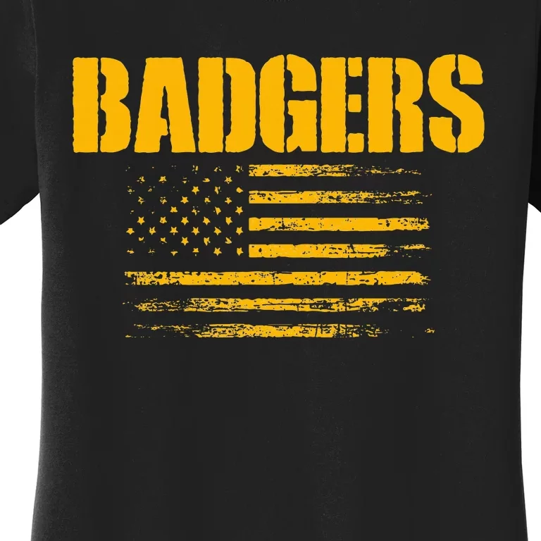 Prescott Badgers Usa Flag Pride Women's T-Shirt