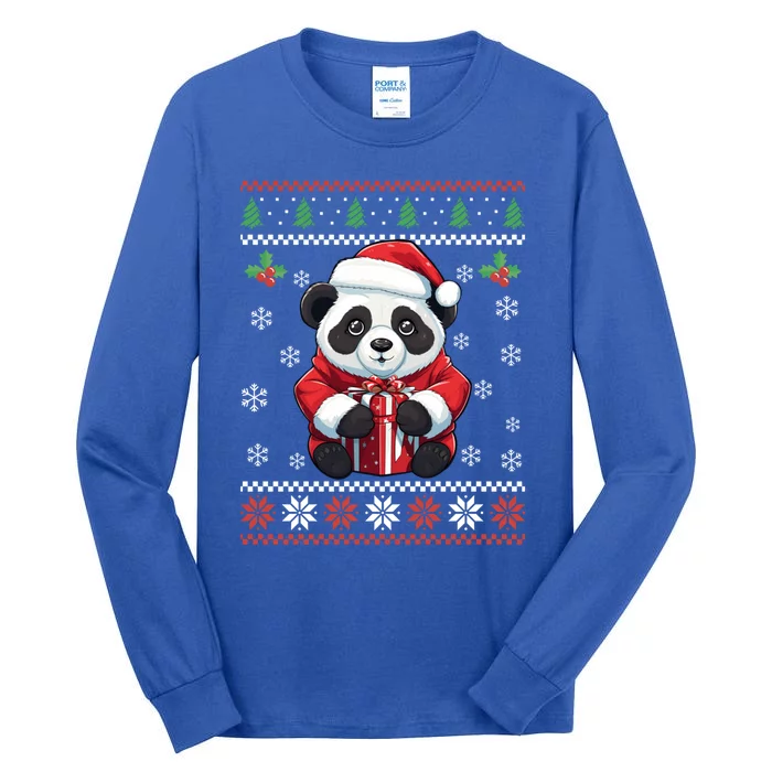 Panda Bear Ugly Christmas Sweater Xmas For Adults Cool Gift Tall Long Sleeve T-Shirt