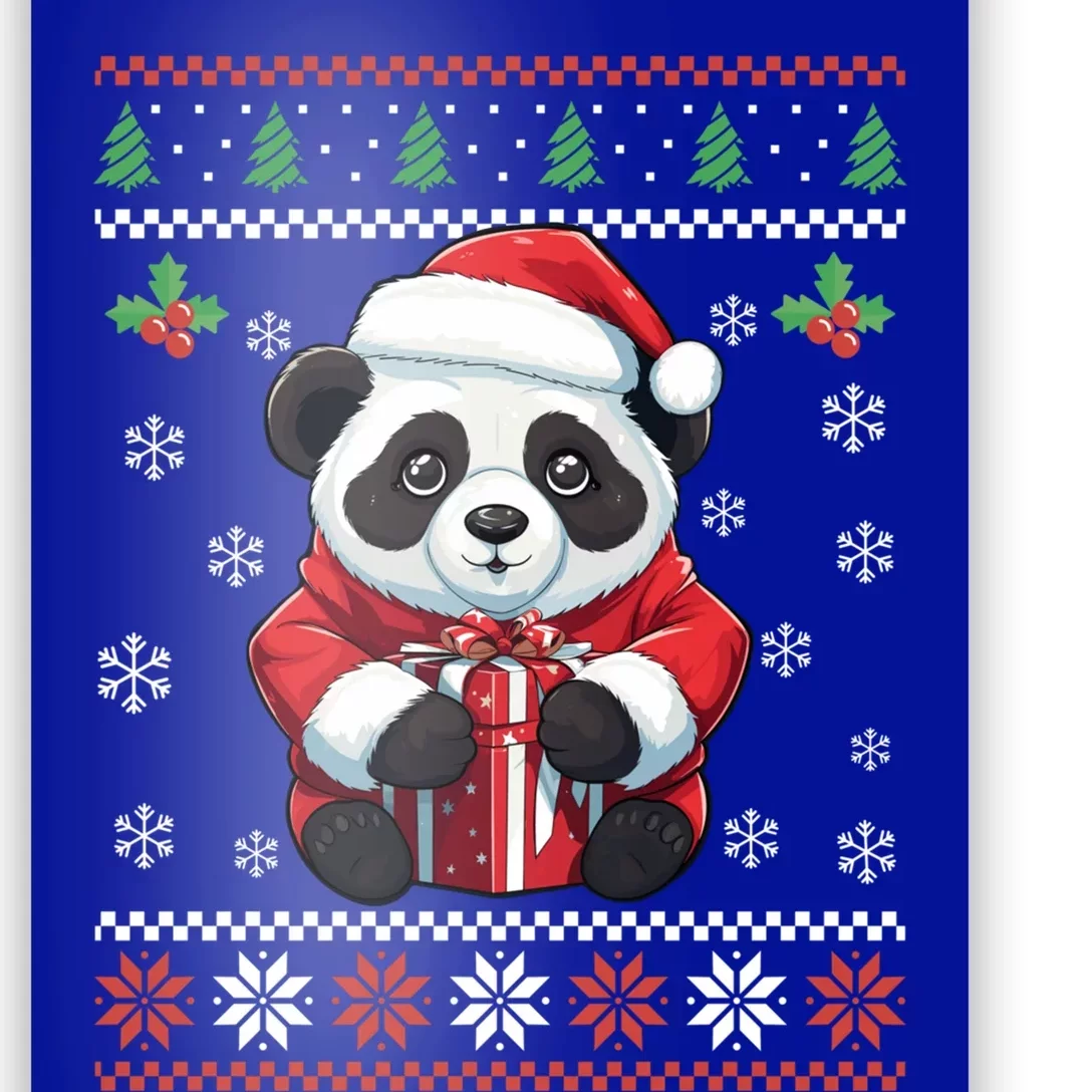 Panda Bear Ugly Christmas Sweater Xmas For Adults Cool Gift Poster