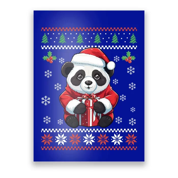 Panda Bear Ugly Christmas Sweater Xmas For Adults Cool Gift Poster