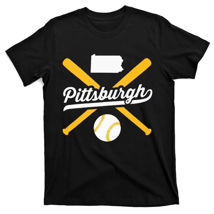 Pittsburgh Baseball Vintage Pennsylvania State Love City Drk T-Shirt