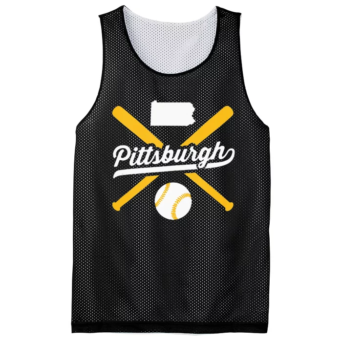 Pittsburgh Baseball Vintage Pennsylvania State Love City Drk Mesh Reversible Basketball Jersey Tank