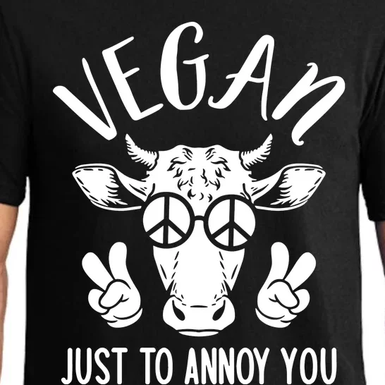 Plant Babes Vegan Just To Annoy You Cow Pajama Set