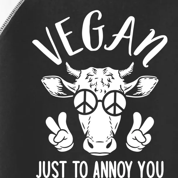 Plant Babes Vegan Just To Annoy You Cow Toddler Fine Jersey T-Shirt