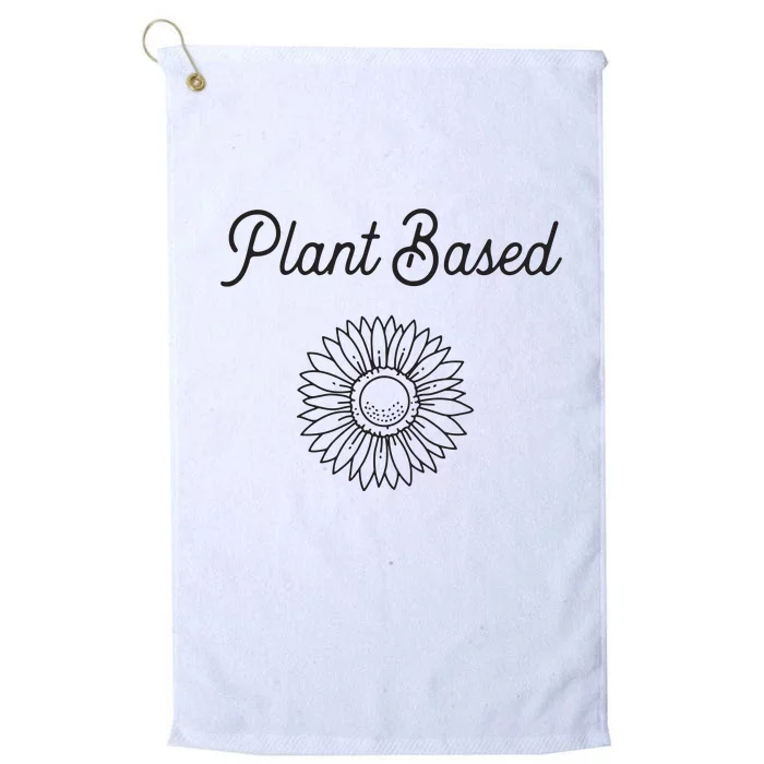 Plant Based Vegan And Vegetarian Diet Themed Platinum Collection Golf Towel