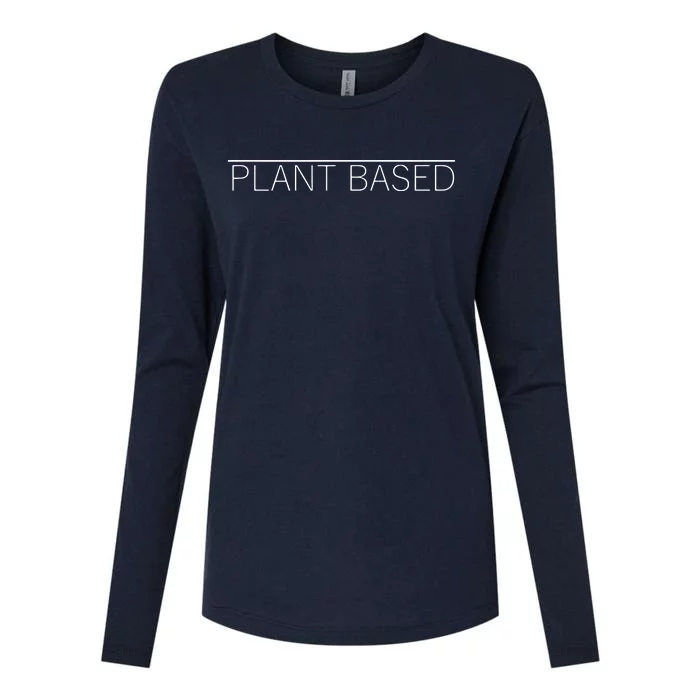 Plant Based Vegan Vegetarian Gift Tee Womens Cotton Relaxed Long Sleeve T-Shirt