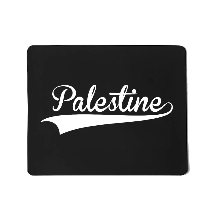 Palestine Baseball Vintage Retro Font Mousepad