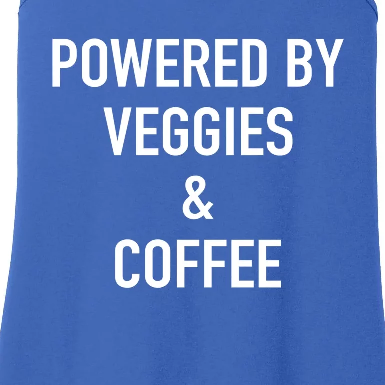 Powered By Veggies And Coffee Gift Ladies Essential Tank