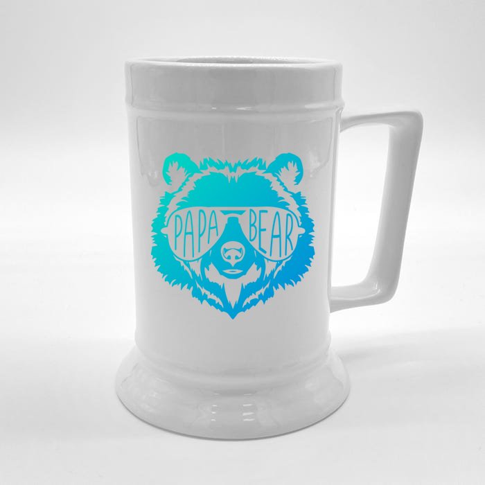 Papa Bear Vintage Graphic Great Gift Front & Back Beer Stein