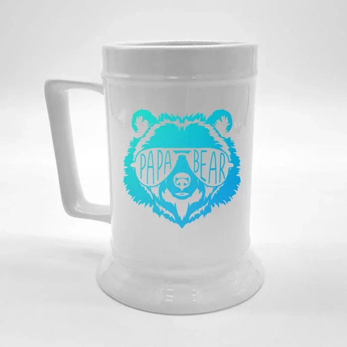 Papa Bear Vintage Graphic Great Gift Front & Back Beer Stein