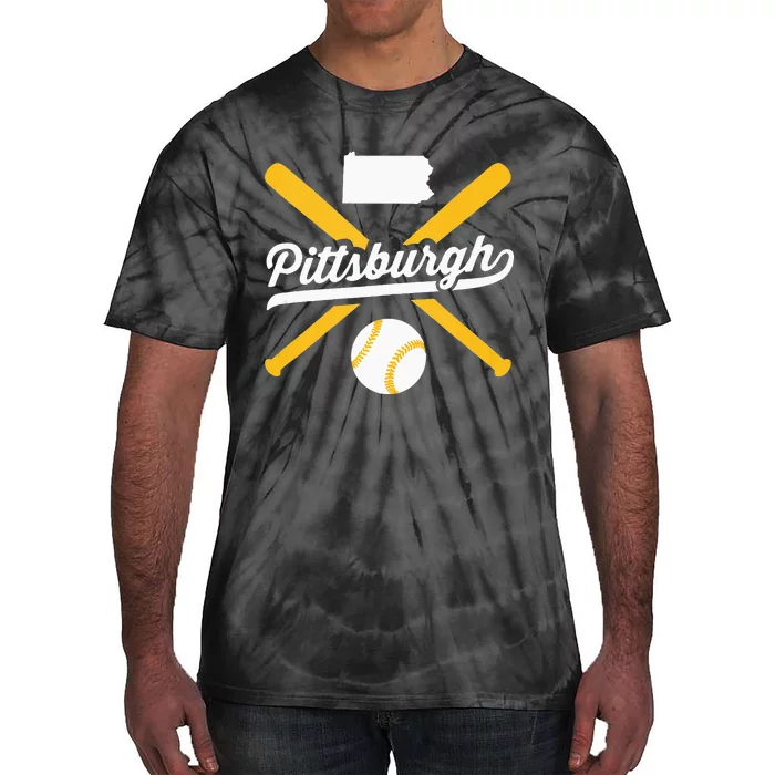 Pittsburgh Baseball Vintage Pennsylvania State Love City Drk Tie-Dye T-Shirt