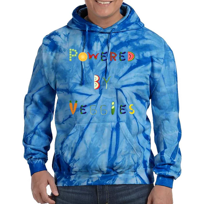 Powered By Veggies Meaningful Gift Tie Dye Hoodie