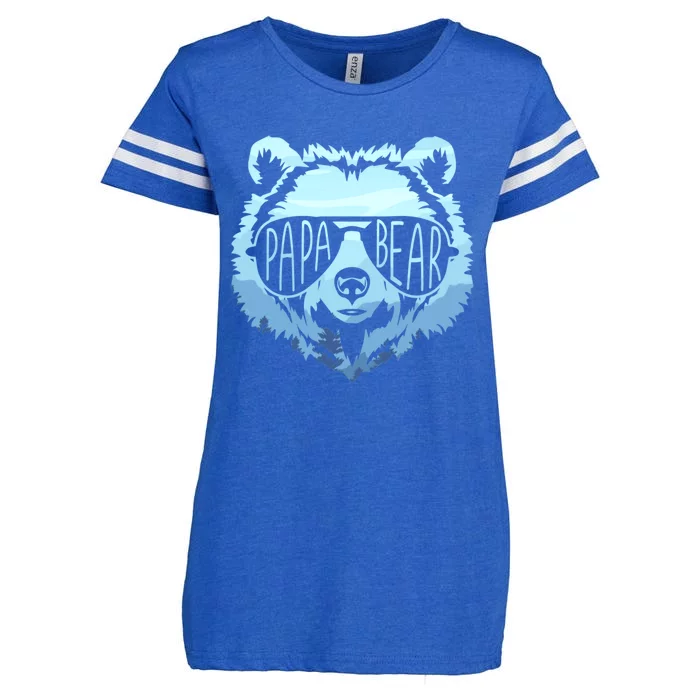 Papa Bear Vintage Graphic Gift Enza Ladies Jersey Football T-Shirt