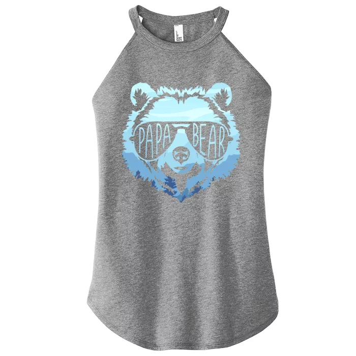 Papa Bear Vintage Graphic Gift Women’s Perfect Tri Rocker Tank