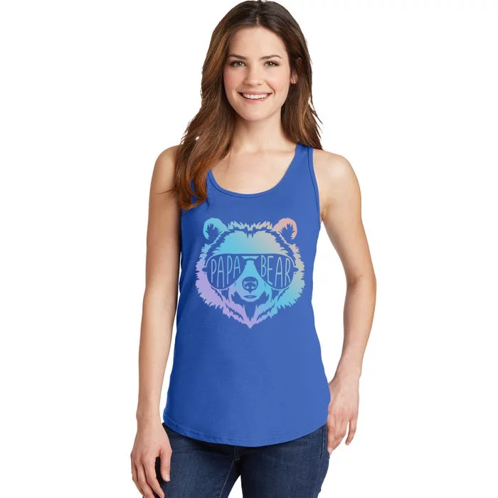 Papa Bear Vintage Graphic Gift Ladies Essential Tank